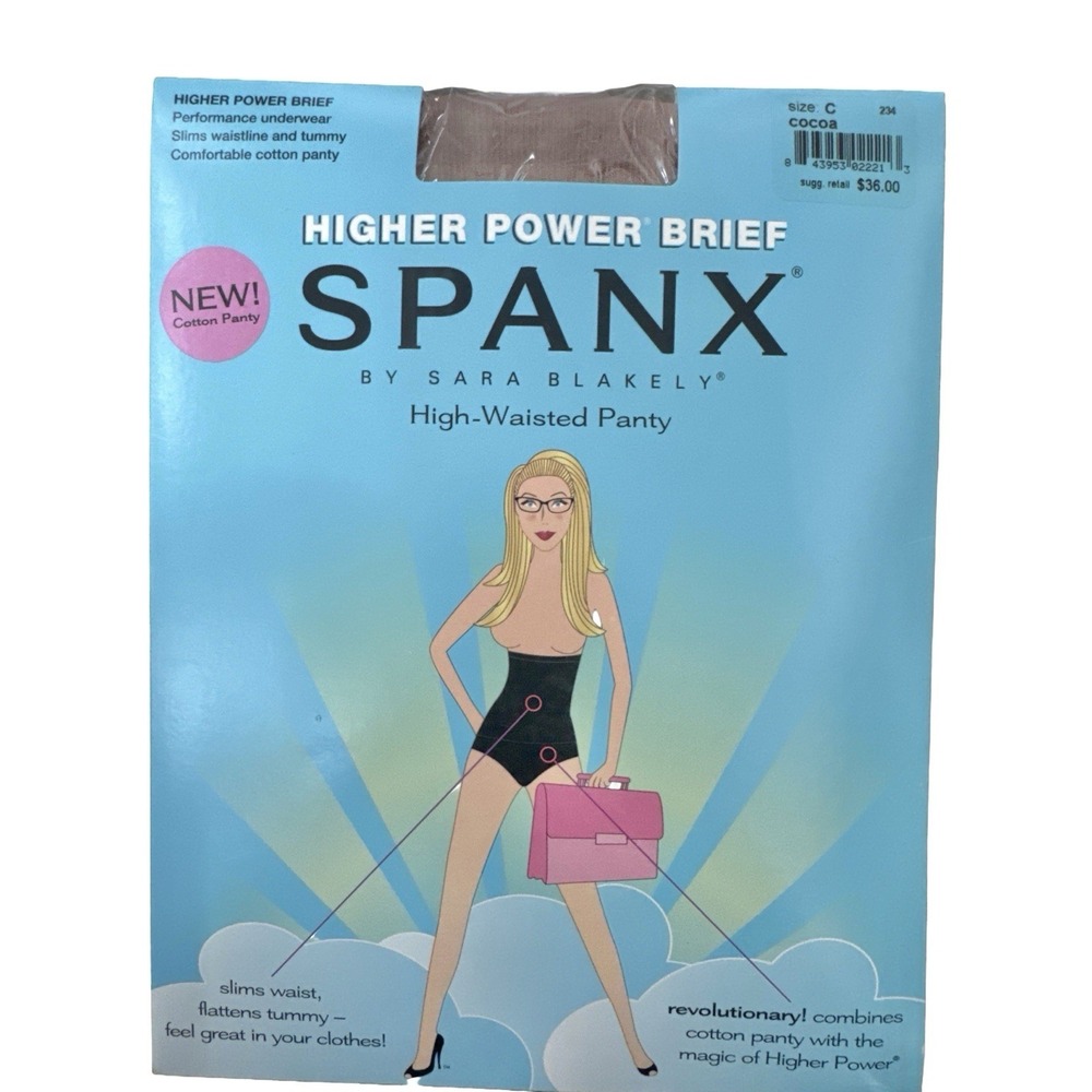 Spanx‎ Higher Power Brief High-Waisted Panty Size C In Cocoa New $36 MSRP